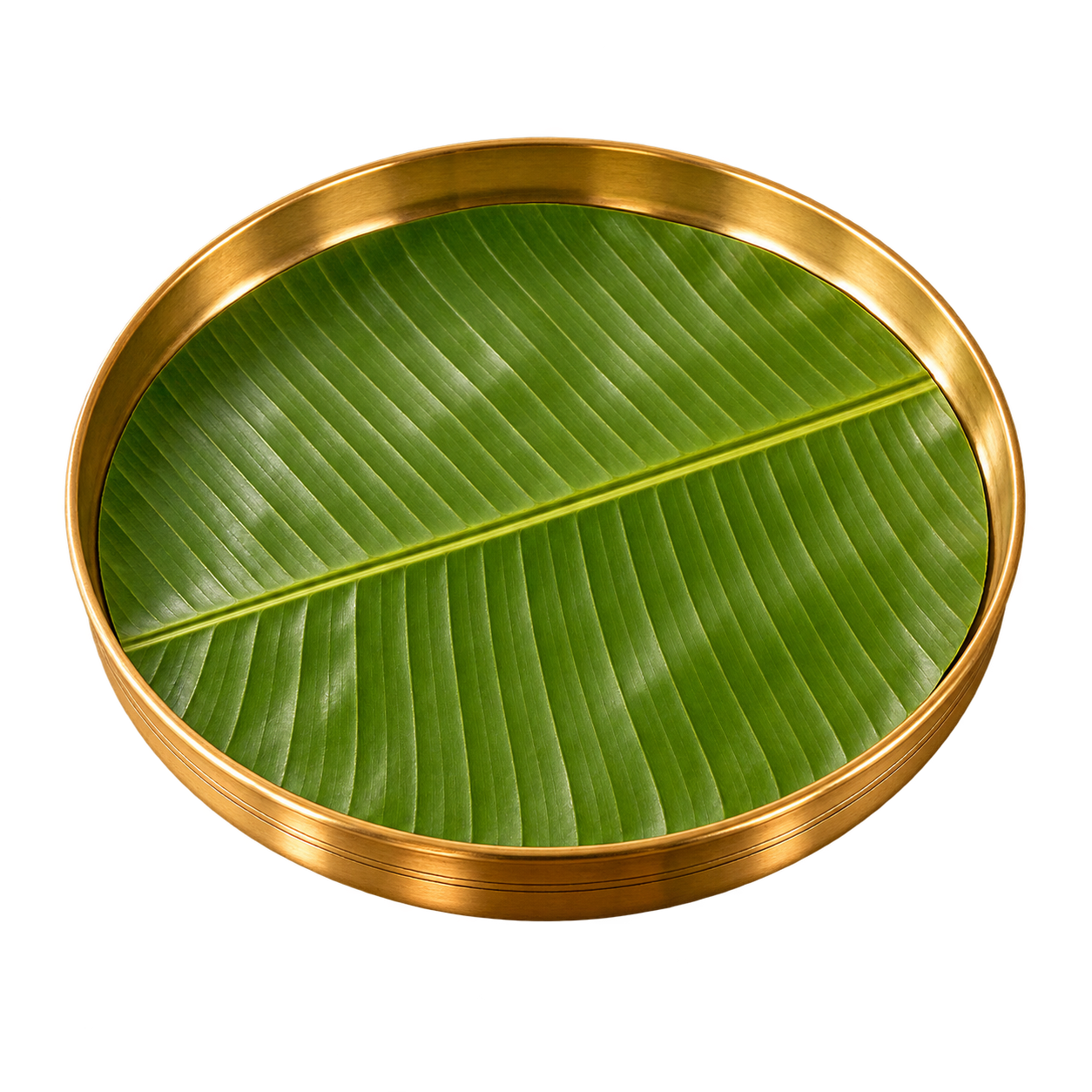 Traditional brass serving dish